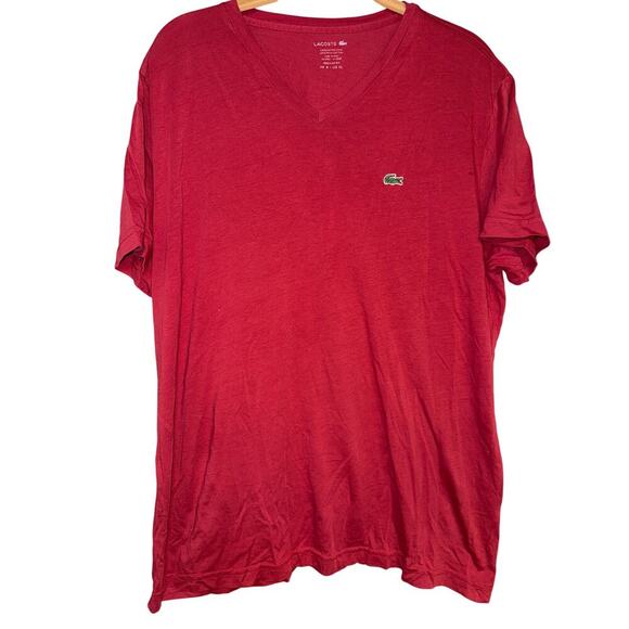 LACOSTE size XL V NECK shirt pima cotton - Picture 1 of 5